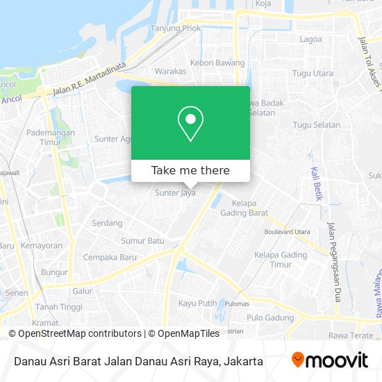 Danau Asri Barat Jalan Danau Asri Raya map