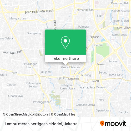 Lampu merah pertigaan cidodol map