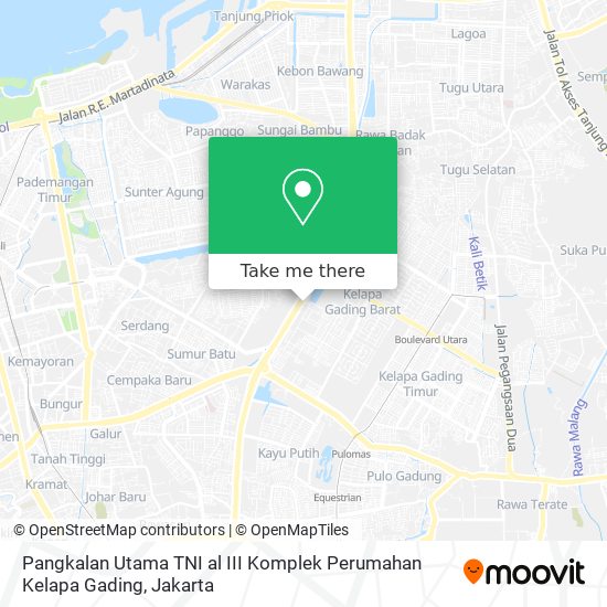 Pangkalan Utama TNI al III Komplek Perumahan Kelapa Gading map