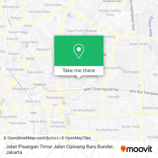Jalan Pisangan Timur Jalan Cipinang Baru Bunder map