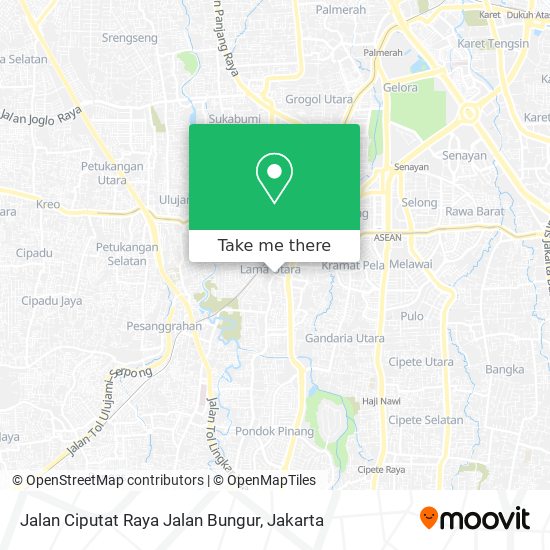 Jalan Ciputat Raya Jalan Bungur map