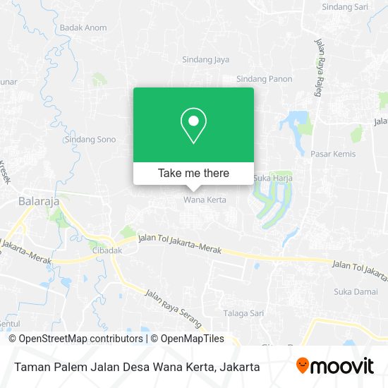 Taman Palem Jalan Desa Wana Kerta, Sindang Jaya map