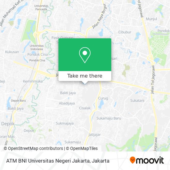 ATM BNI Universitas Negeri Jakarta map