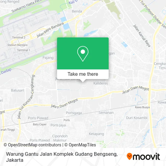 Warung Gantu Jalan Komplek Gudang Bengseng map