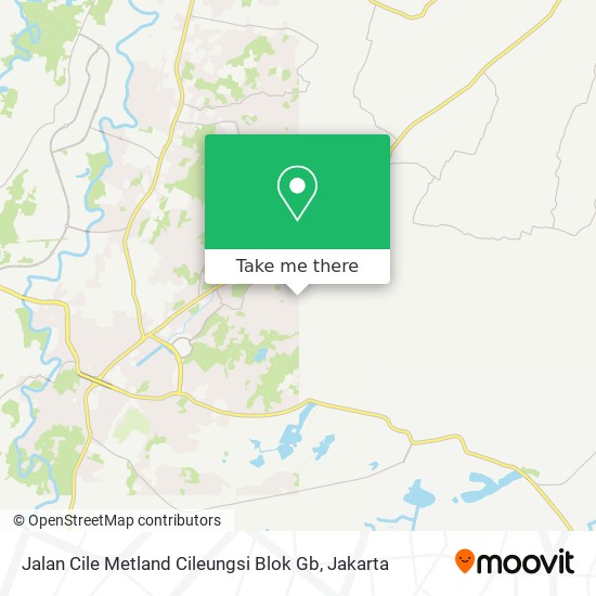 Jalan Cile Metland Cileungsi Blok Gb map
