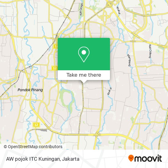 AW pojok ITC Kuningan map