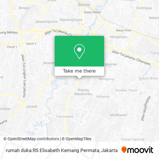 rumah duka RS Elisabeth Kemang Permata map