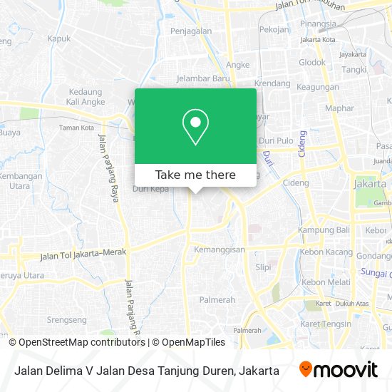 Jalan Delima V Jalan Desa Tanjung Duren map