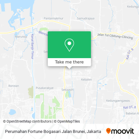 Perumahan Fortune Bogasari Jalan Brunei map