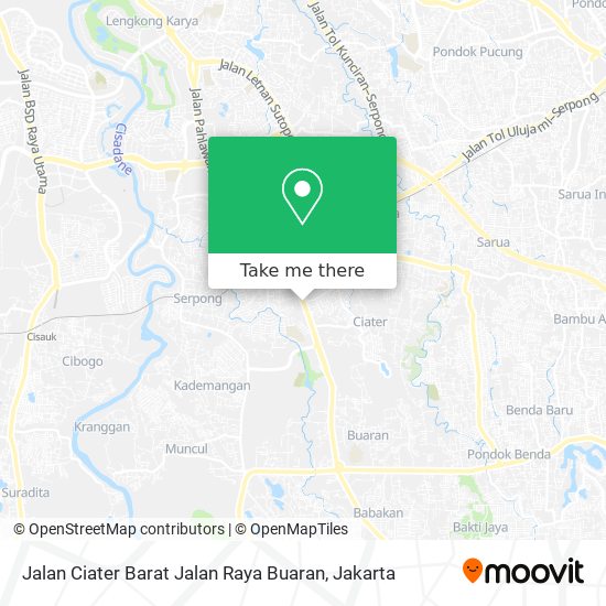 Jalan Ciater Barat Jalan Raya Buaran map