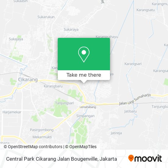 Central Park Cikarang Jalan Bougenville map