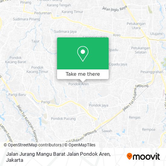 Jalan Jurang Mangu Barat Jalan Pondok Aren map