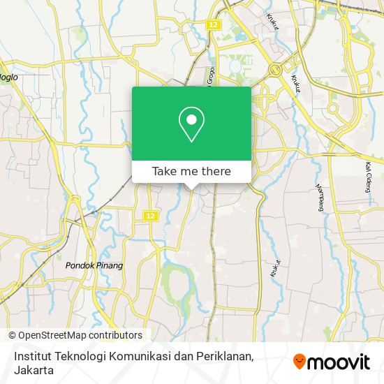 Institut Teknologi Komunikasi dan Periklanan map