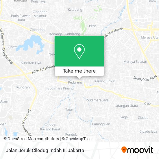 Jalan Jeruk Ciledug Indah II map