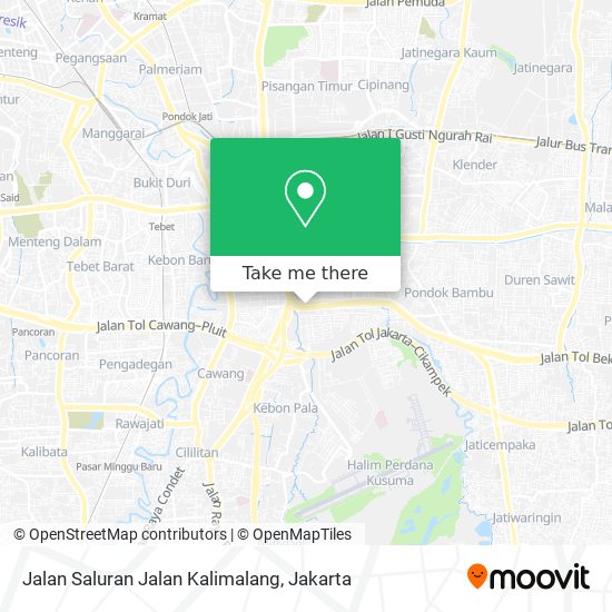 Jalan Saluran Jalan Kalimalang map