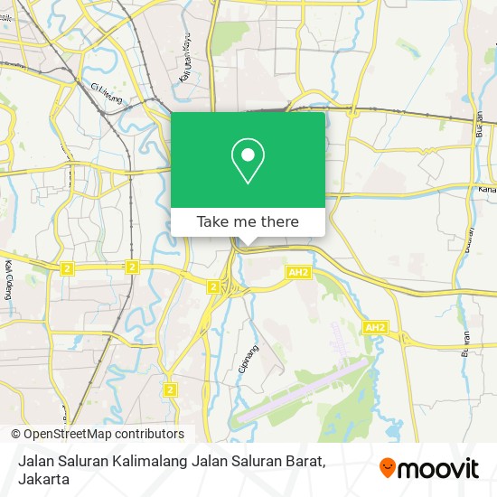 Jalan Saluran Kalimalang Jalan Saluran Barat map