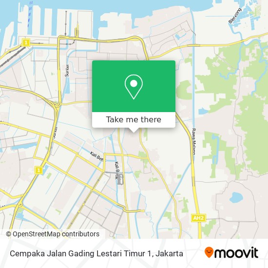 Cempaka Jalan Gading Lestari Timur 1 map