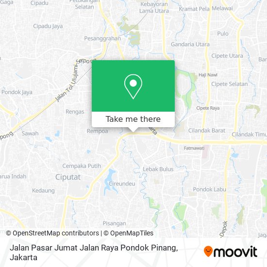 Jalan Pasar Jumat Jalan Raya Pondok Pinang map