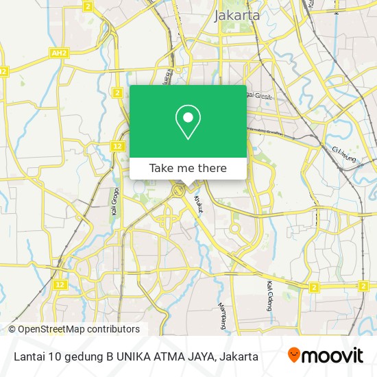 Lantai 10 gedung B UNIKA ATMA JAYA map