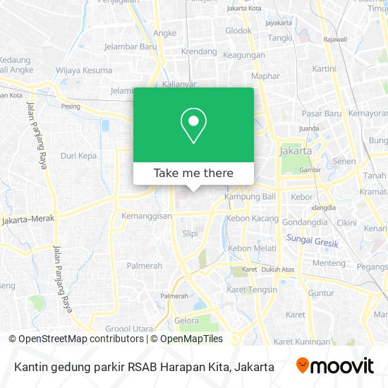 Kantin gedung parkir RSAB Harapan Kita map
