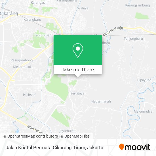 Jalan Kristal Permata Cikarang Timur map