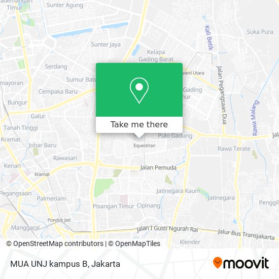 MUA UNJ kampus B map