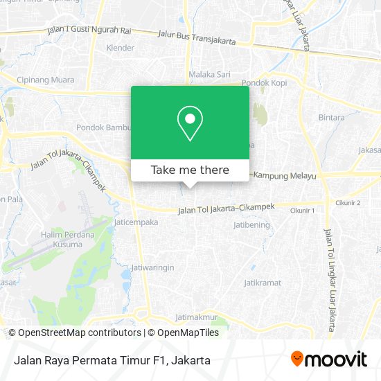 Jalan Raya Permata Timur F1 map