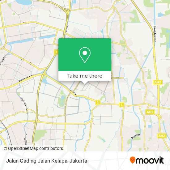 Jalan Gading Jalan Kelapa map