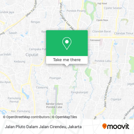 Jalan Pluto Dalam Jalan Cirendeu map