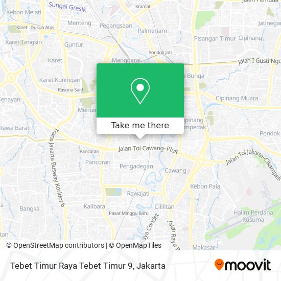 Tebet Timur Raya Tebet Timur 9 map