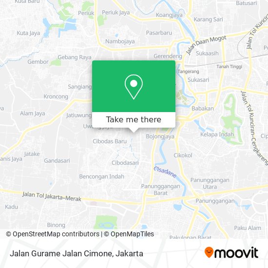 Jalan Gurame Jalan Cimone map