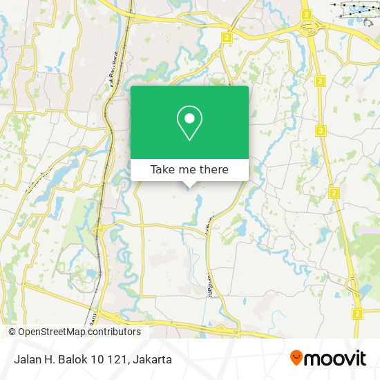 Jalan H. Balok 10 121 map