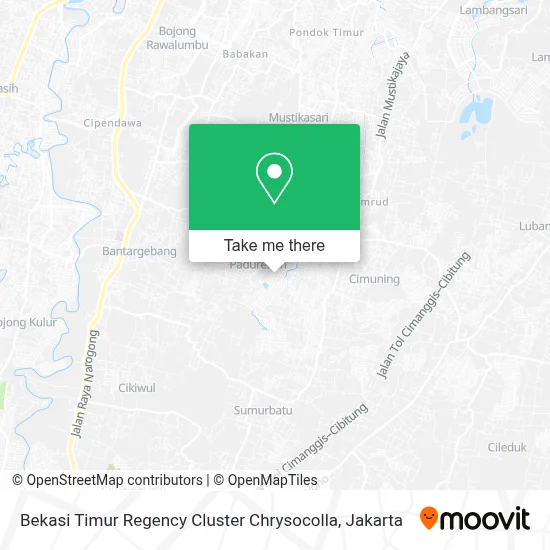 Bekasi Timur Regency Cluster Chrysocolla map