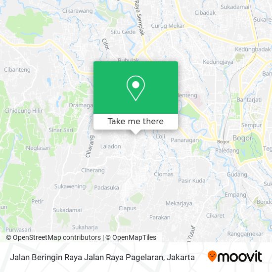 Jalan Beringin Raya Jalan Raya Pagelaran map