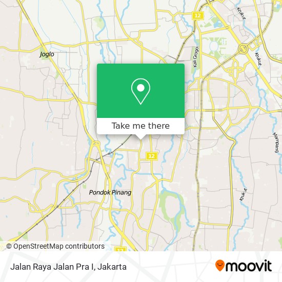 Jalan Raya Jalan Pra I map