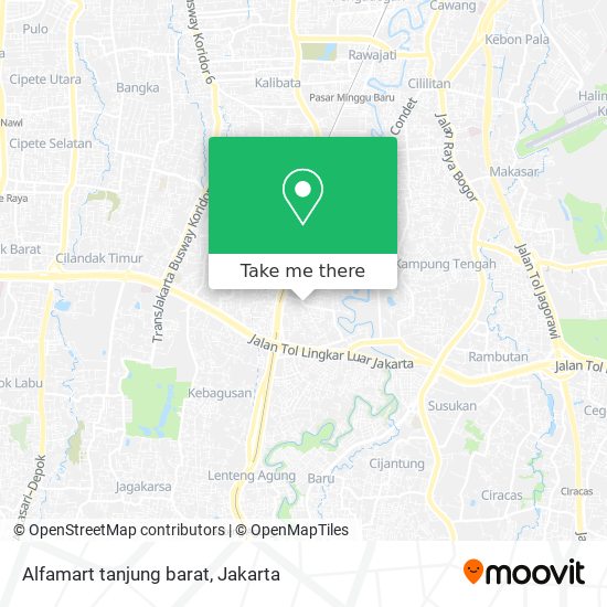 Alfamart tanjung barat map