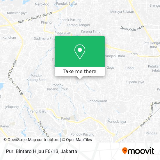 Puri Bintaro Hijau F6/13 map