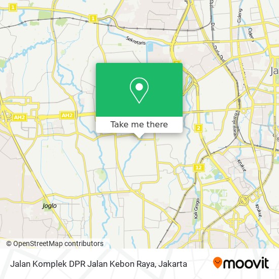 Jalan Komplek DPR Jalan Kebon Raya map