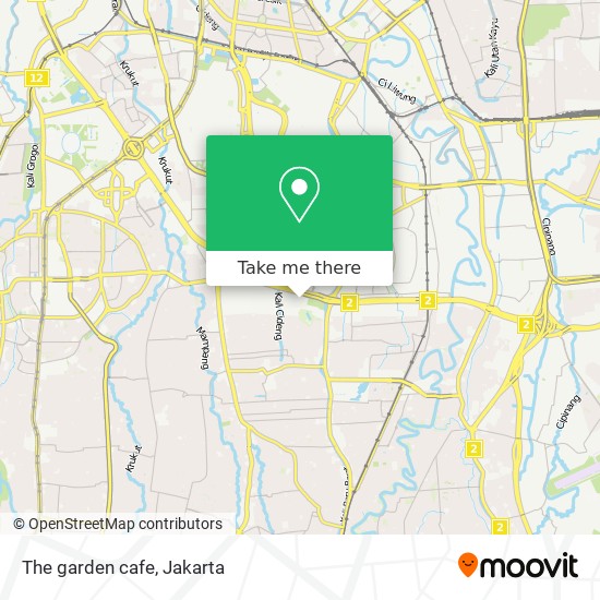 The garden cafe map
