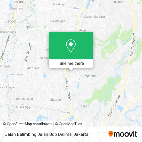 Jalan Belimbing Jalan Bdb Delima map