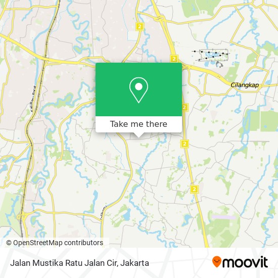 Jalan Mustika Ratu Jalan Cir map