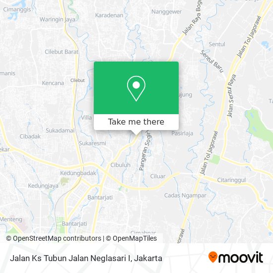 Jalan Ks Tubun Jalan Neglasari I map