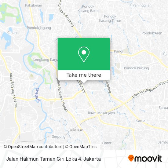 Jalan Halimun Taman Giri Loka 4 map