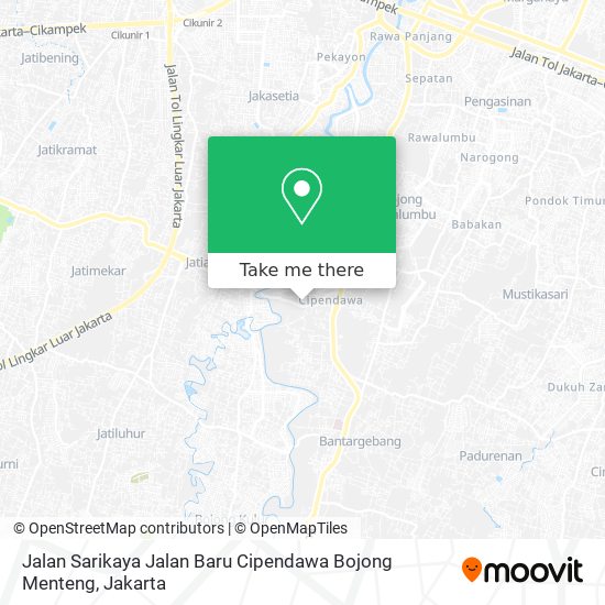 Jalan Sarikaya Jalan Baru Cipendawa Bojong Menteng map