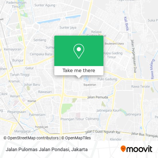Jalan Pulomas Jalan Pondasi map