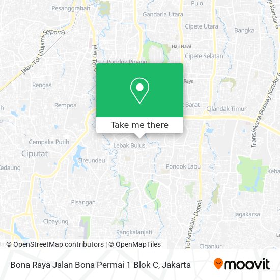 Bona Raya Jalan Bona Permai 1 Blok C map