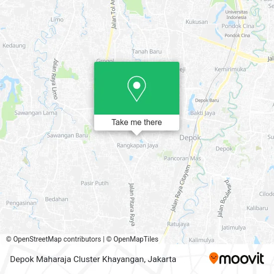 Depok Maharaja Cluster Khayangan map