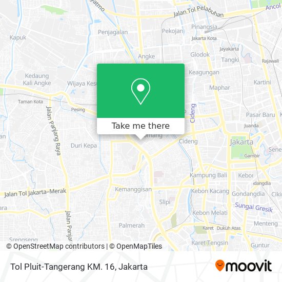 Tol Pluit-Tangerang KM. 16 map