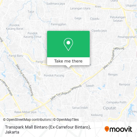 Transpark Mall Bintaro (Ex-Carrefour Bintaro) map