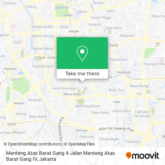 Menteng Atas Barat Gang 4 Jalan Menteng Atas Barat Gang IV map